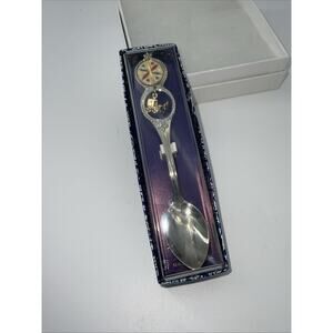 Floral Heart Souvenir Miniature Spoon Dangle Carriage
